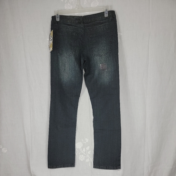 Men's Casual Jeans Skinny Denim Straight Slim Fit Combat Pant 32x32 NWT. ...c5 - Picture 6 of 9